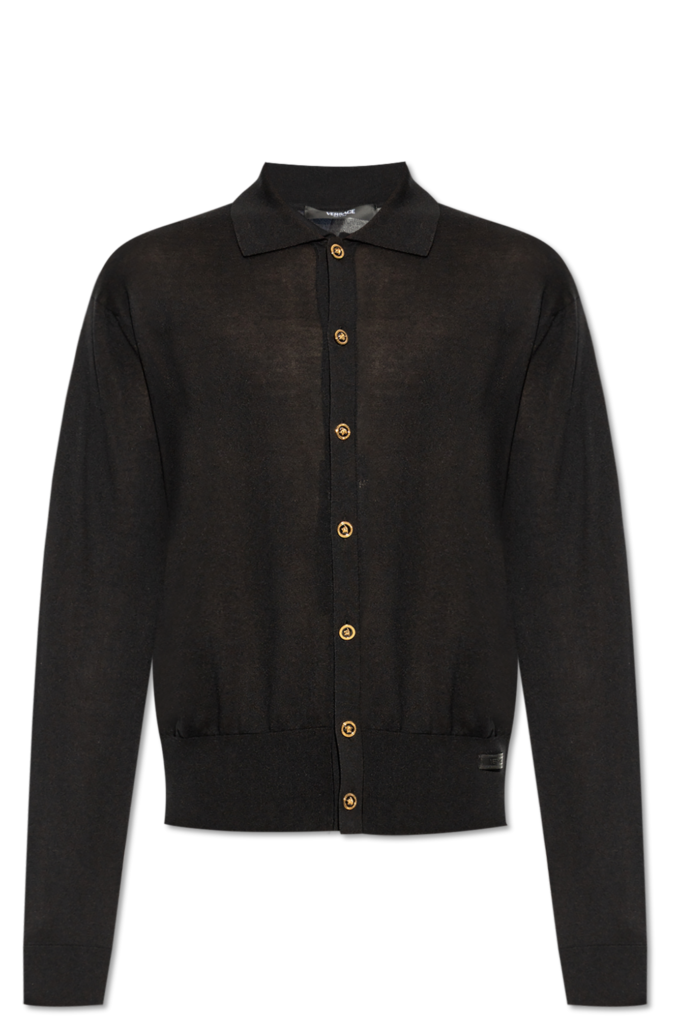 トップス vintage made in italyVERSACE cardigun ea Versace Patterned Cardigan Sweater - Wool Blend - 44 - RARE